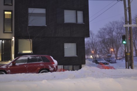 Un logement l'hiver.