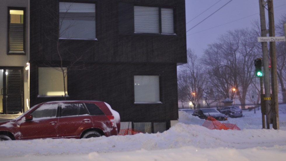 Un logement l'hiver.