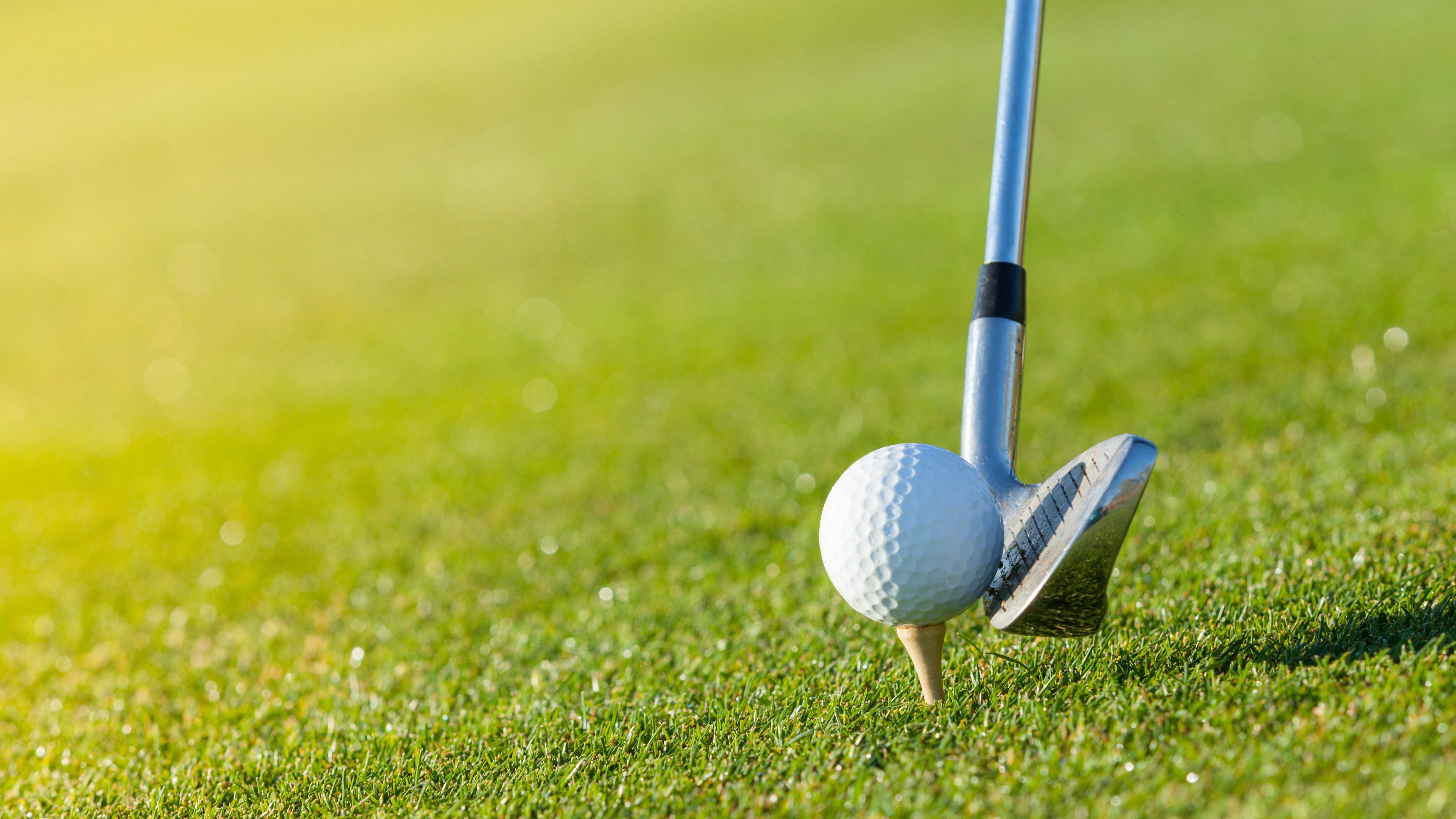 Une balle et un bâton de golf