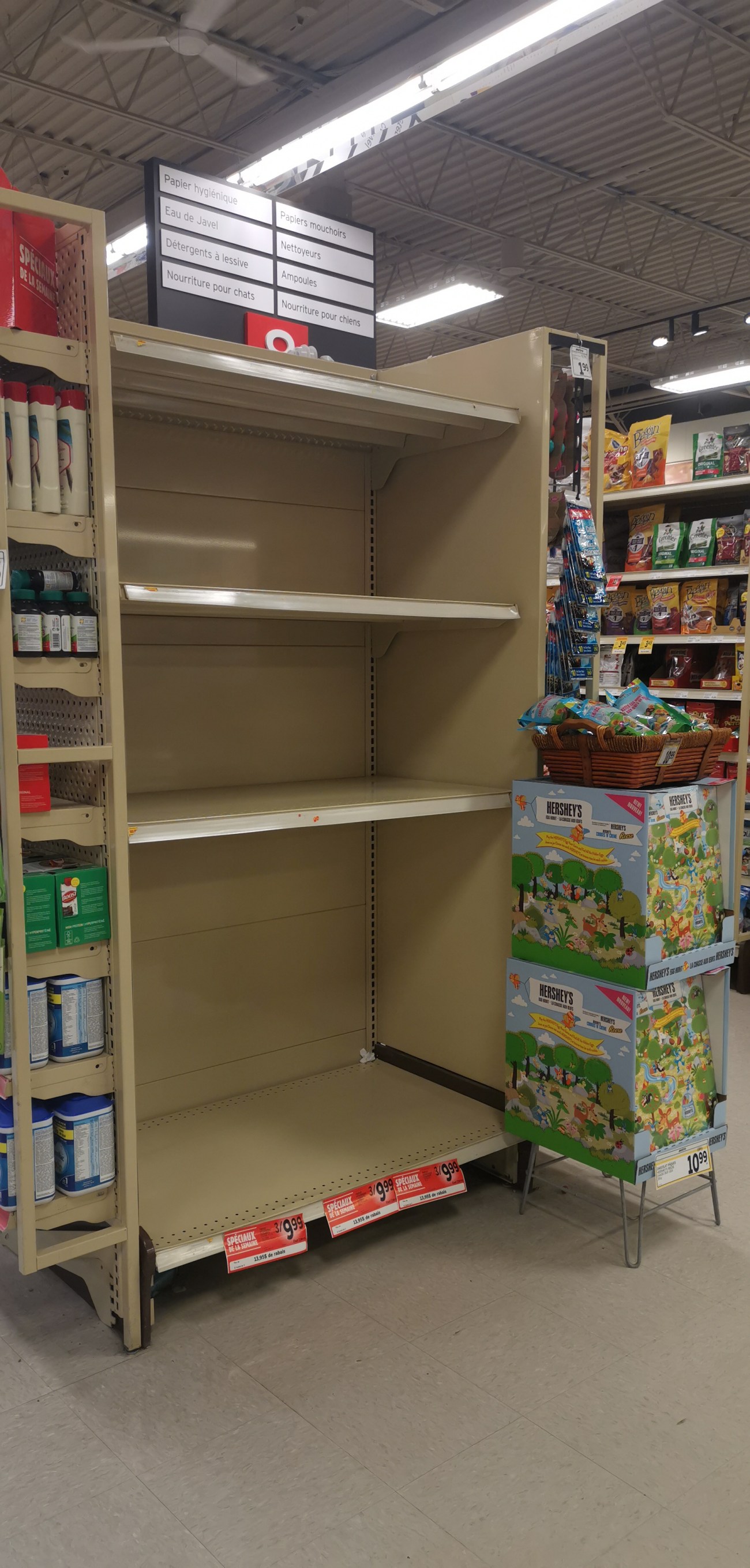 épiceries coronavirus pénurie