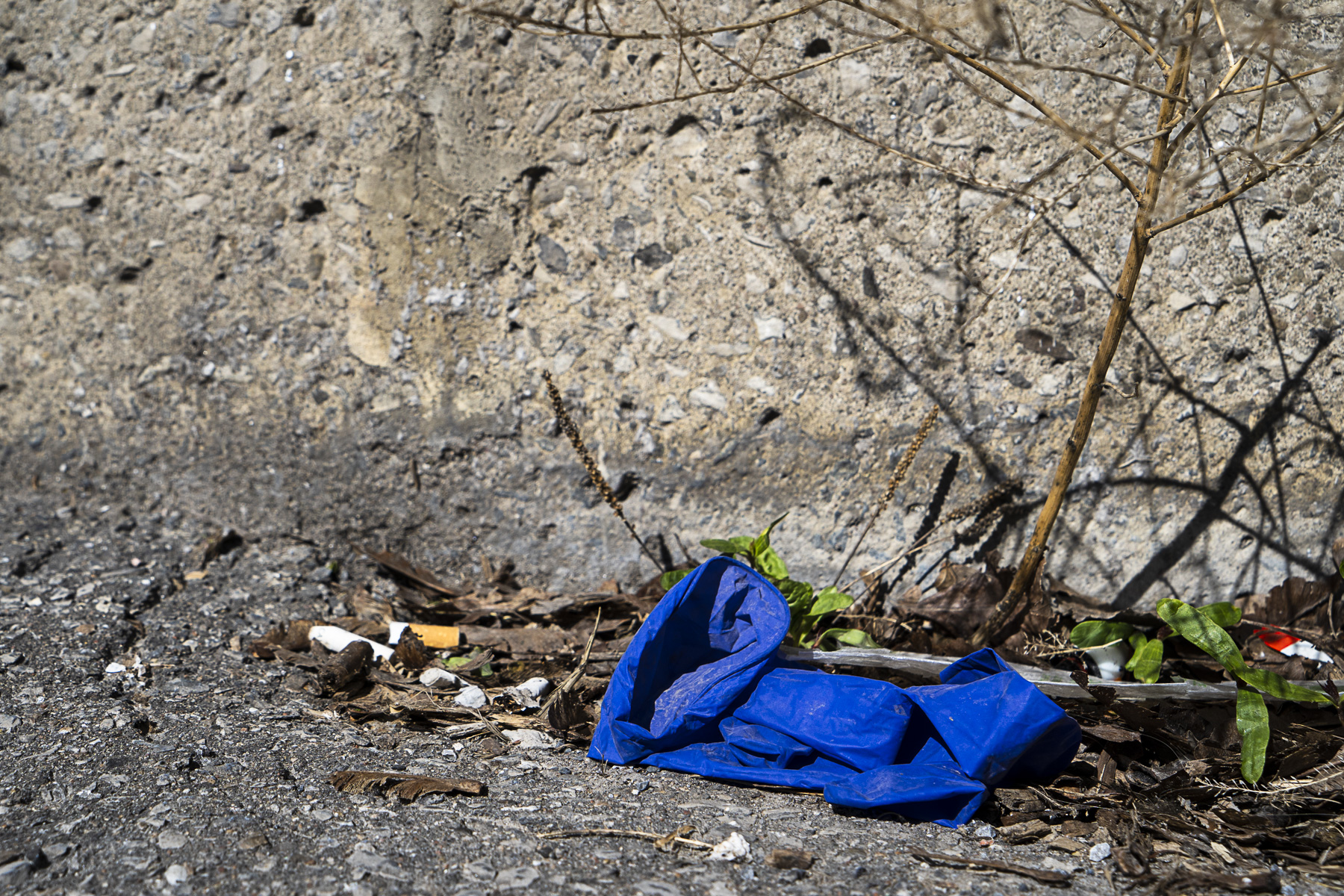 Déchets sol rue
