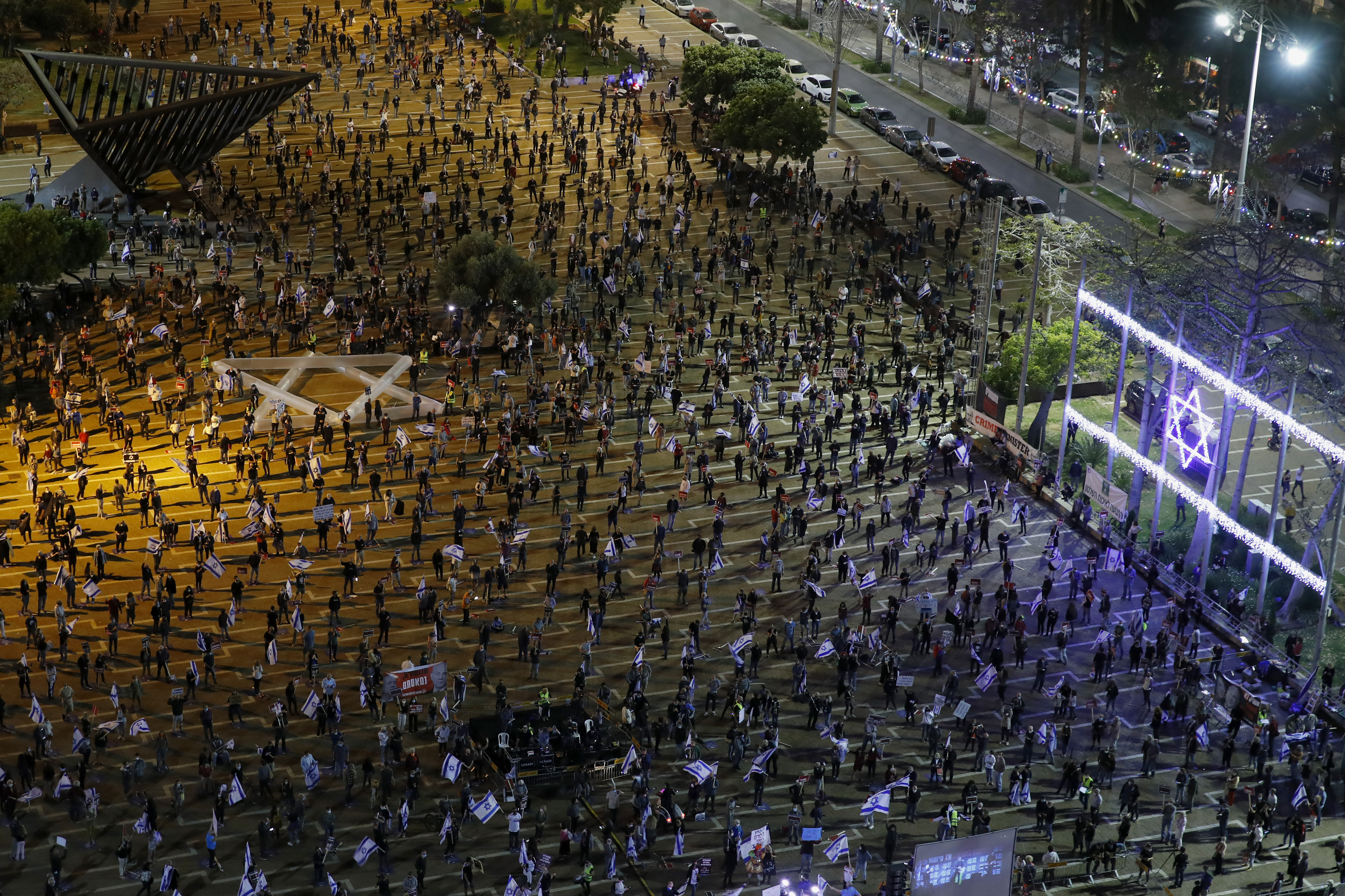 Gantz Netanyahu manifestation