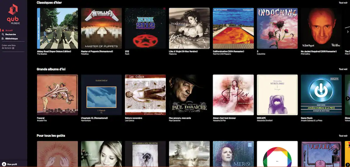 Qub musique offre de la musique d’artistes québécois, mais aussi internationaux. Crédit Photo: Journal de Montréal. Qub musique plateforme québécoise streaming