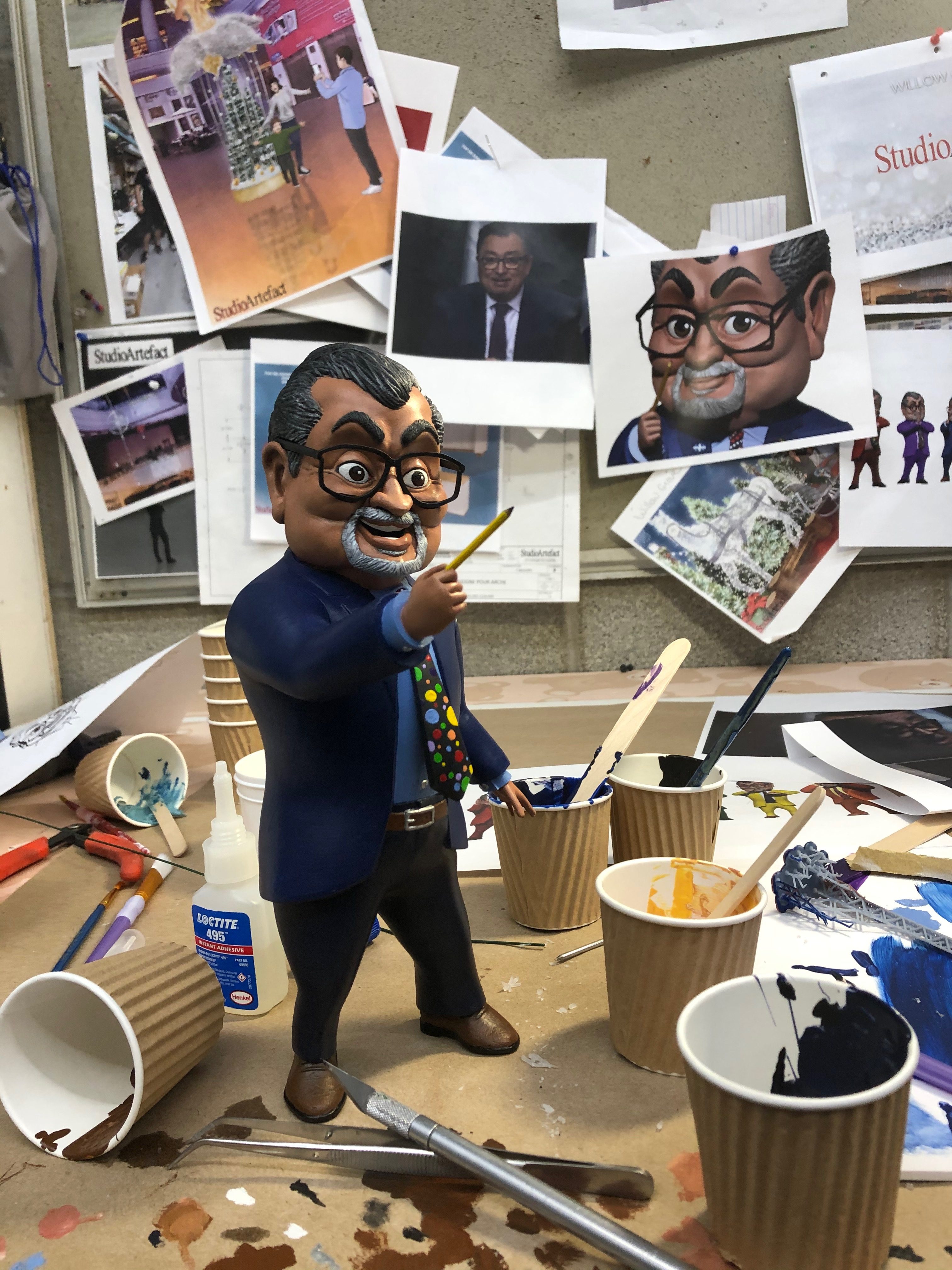 Une entreprise de Rivière-des-Prairies a fabriqué une statuette à l’effigie du directeur national de la Santé publique du Québec, Horacio Arruda.
