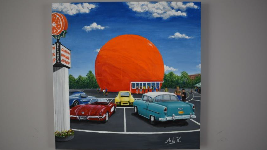 L'oeuvre Orange Julep de l'artiste Andy Habib.