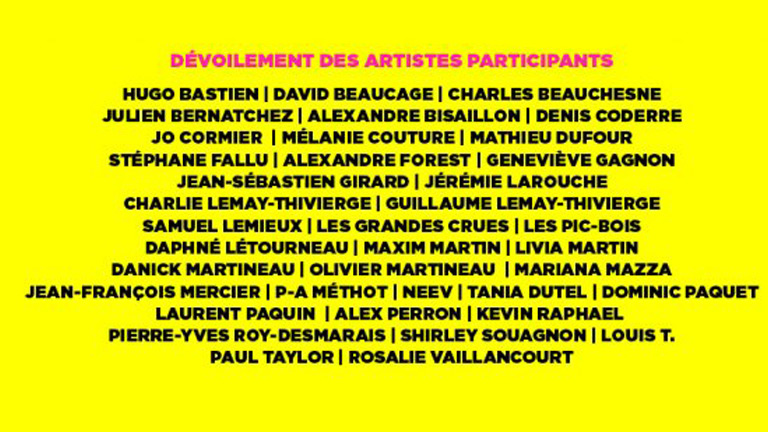 Avec une telle liste d’artistes participants, on ne va certainement pas s’ennuyer. programmation fstvl hahaha
