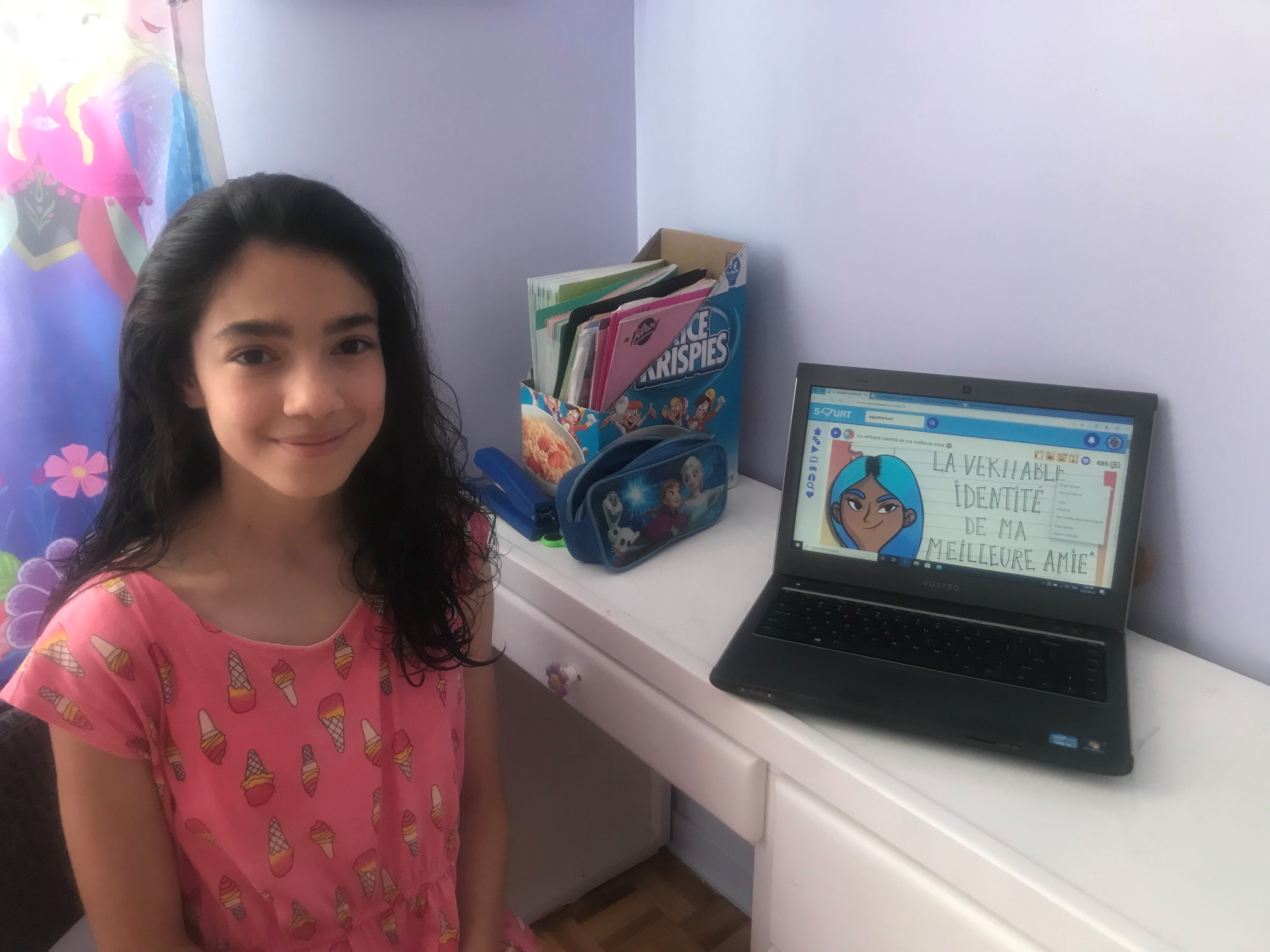 Lydia Ait Kaci Azzou, résidente de Rivière-des-Prairies – Pointe-aux-Trembles a su tirer parti du confinement : à 12 ans, la voilà déjà romancière.