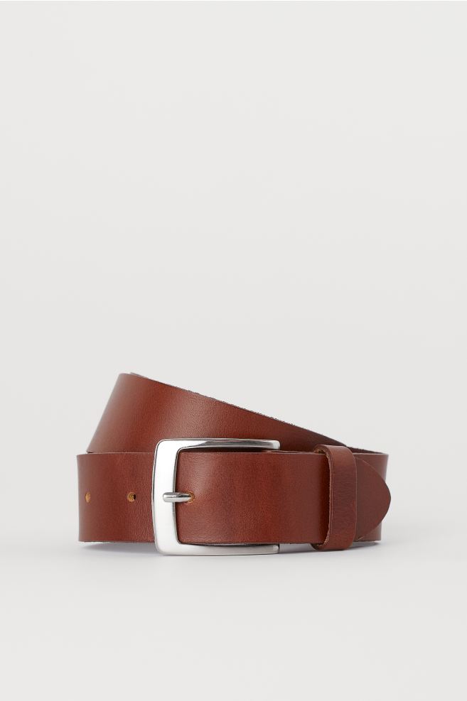 Ceinture en cuir couleur cognac