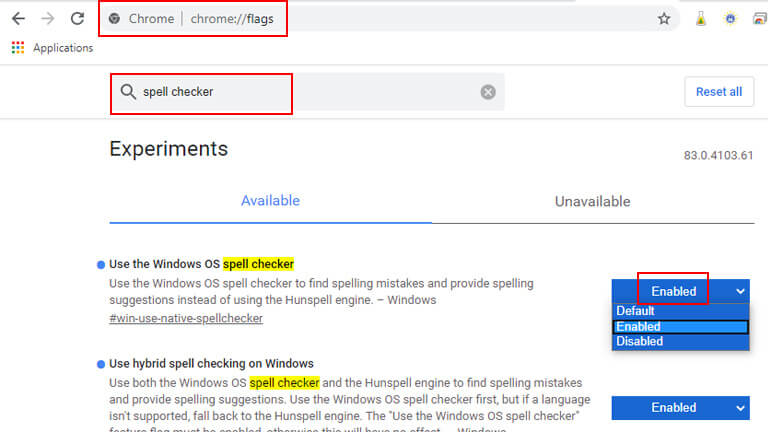 activer correction google chrome