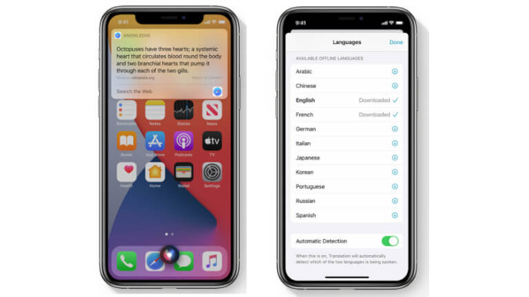 iOS 14 Siri Traduction