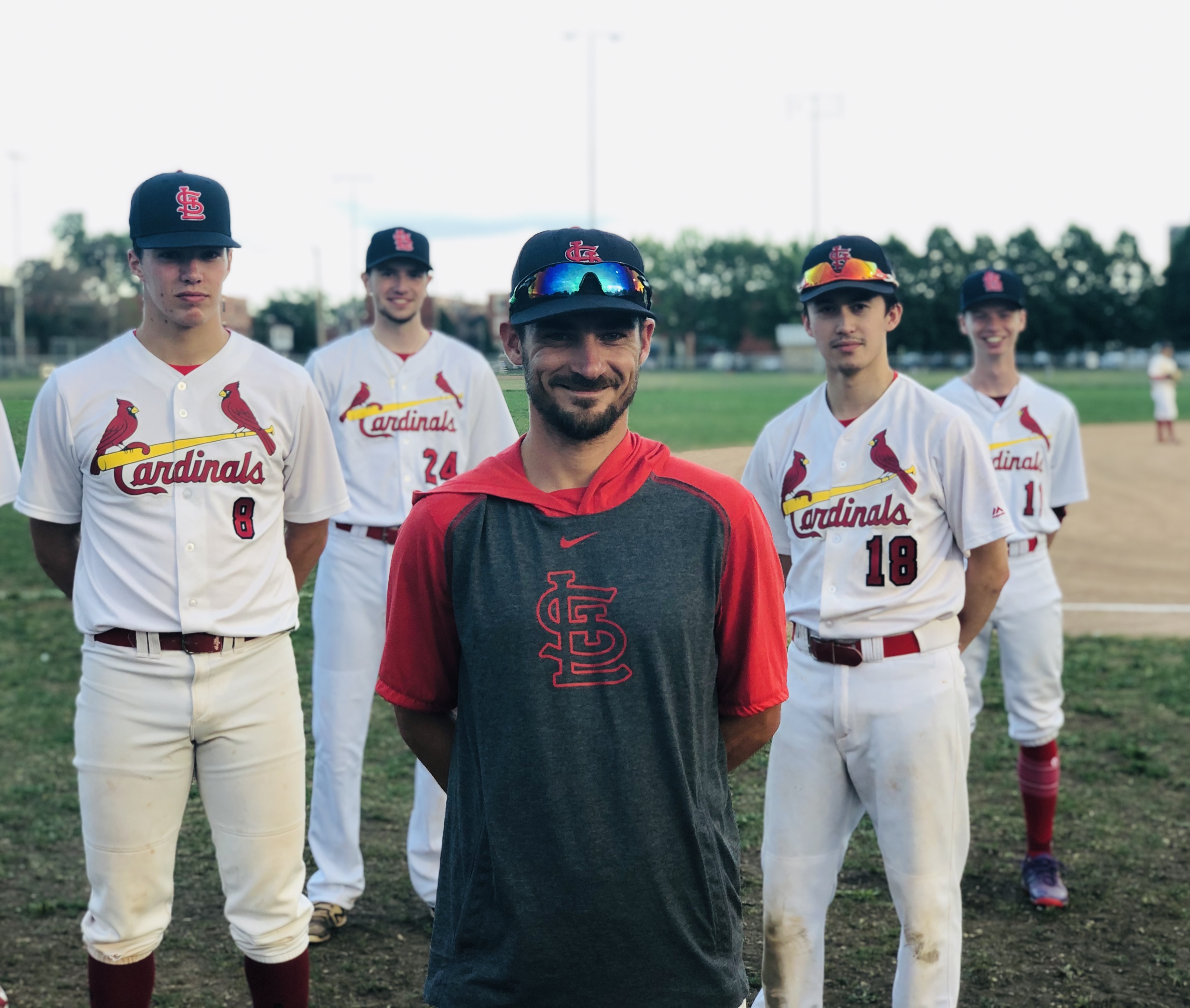 Kevin Lafrance (à l'avant-plan) a débuté son nouveau mandat avec les Cardinals de LaSalle.