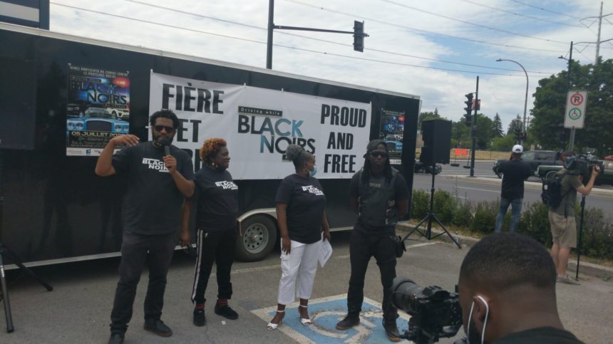 Les «Noirs au volant» défilent à Montréal contre le profilage racial