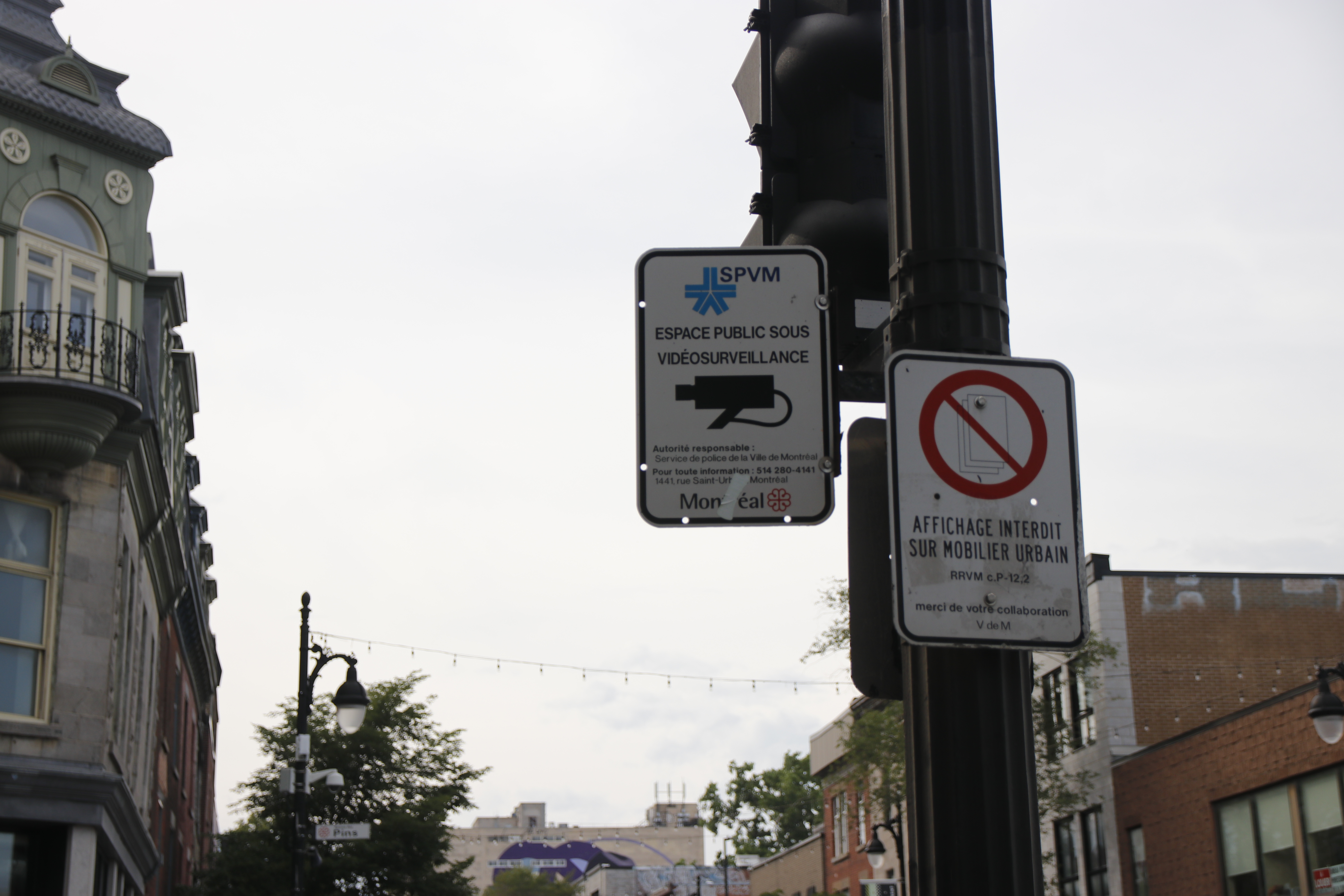 Panneau du SPVM