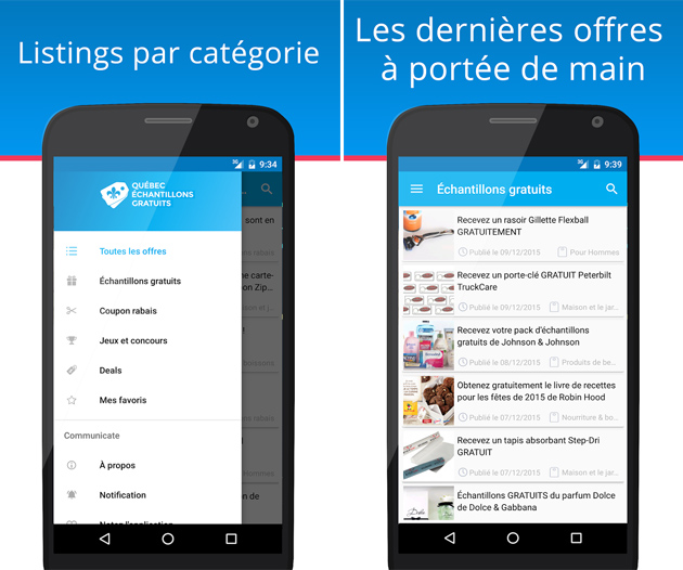 Application Échantillons Rabais Québec Application Échantillons Rabais Québec