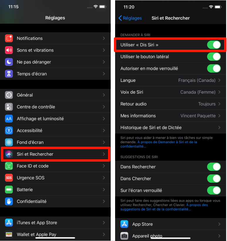 iPhone d&eacute;sactiver Dis Siri