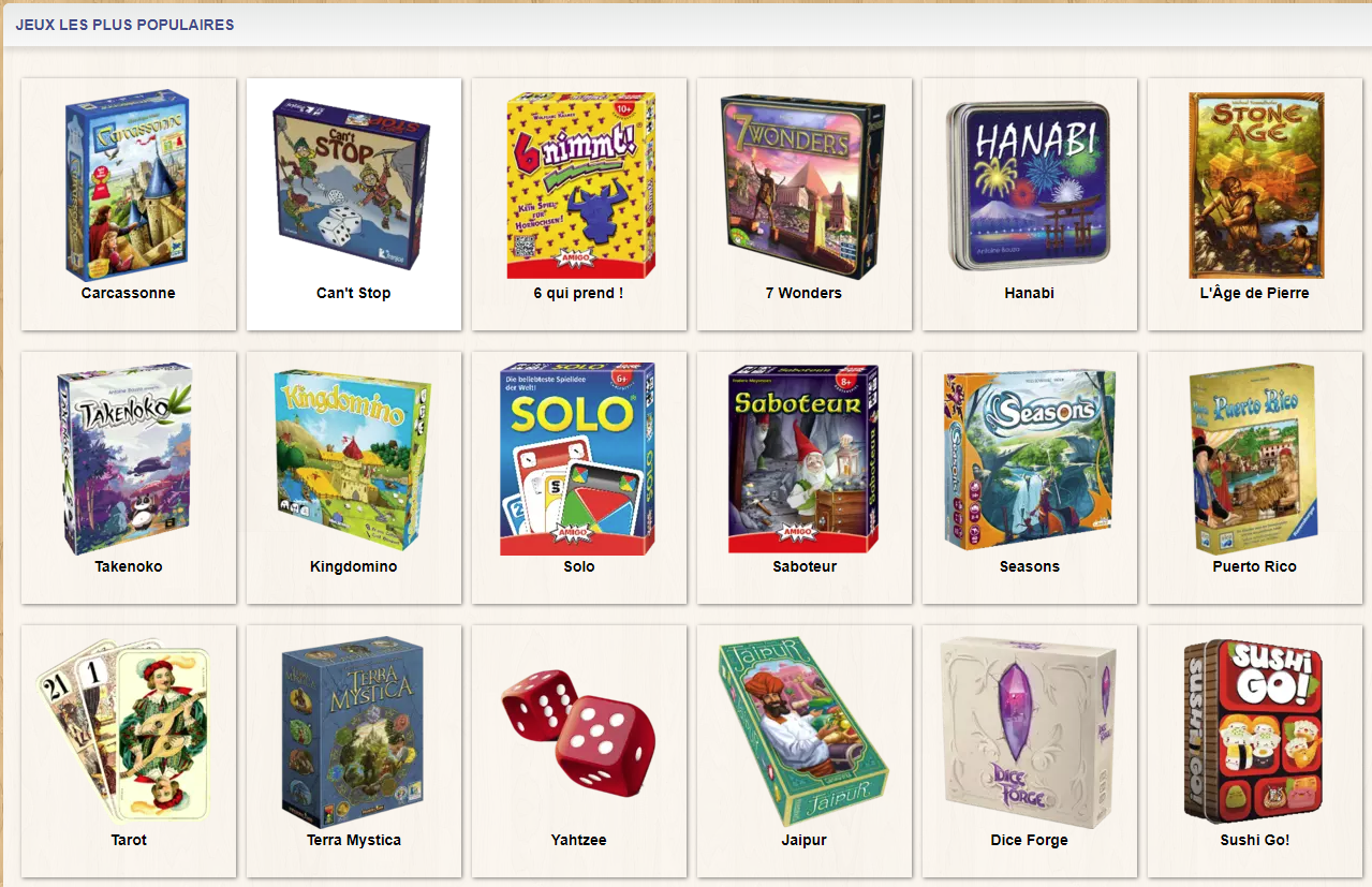 Le site Board Game Arena propose des jeux de société vraiment diversifiés. Board Game Arena jeux de société