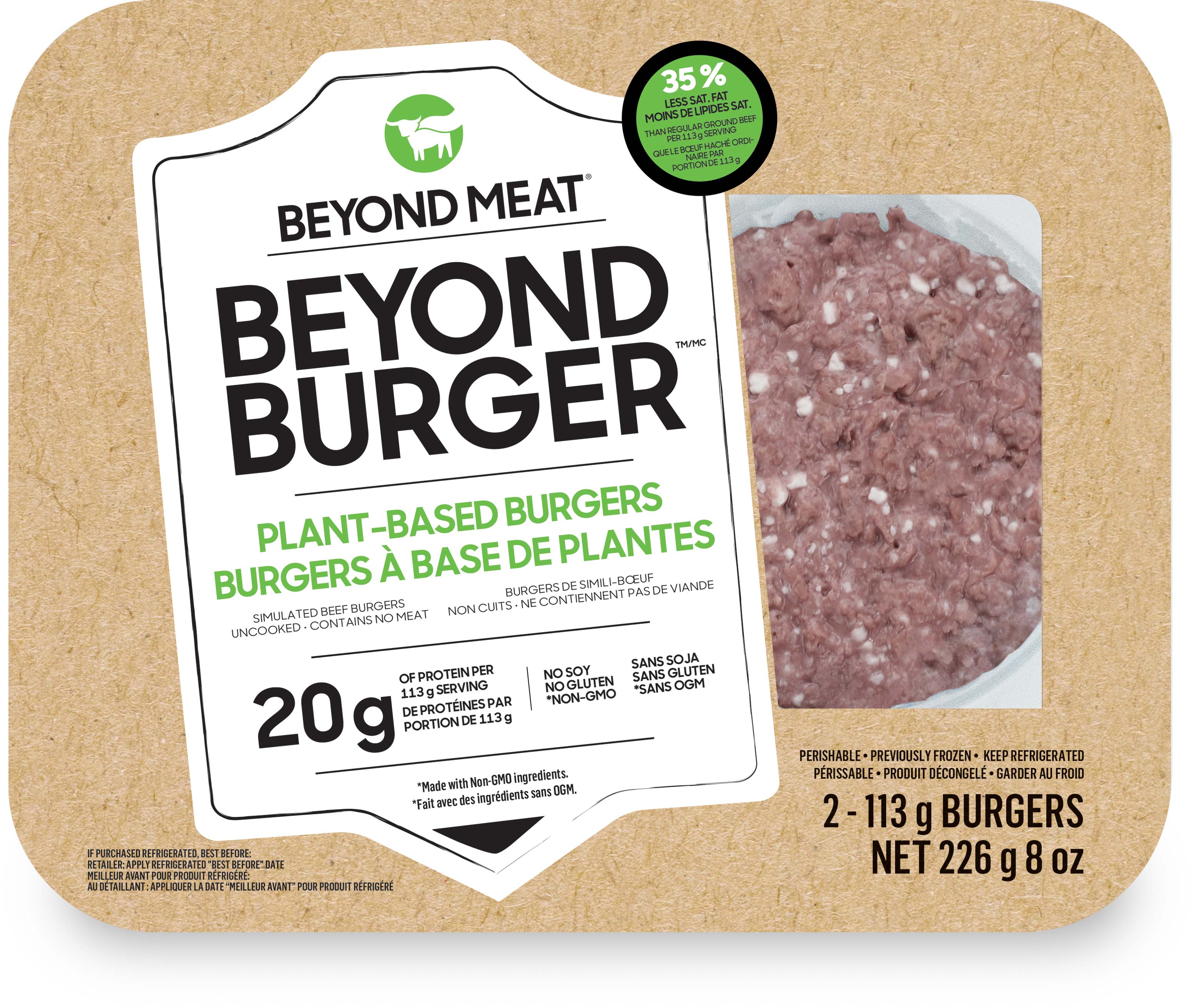 Emballage de Beyond burger