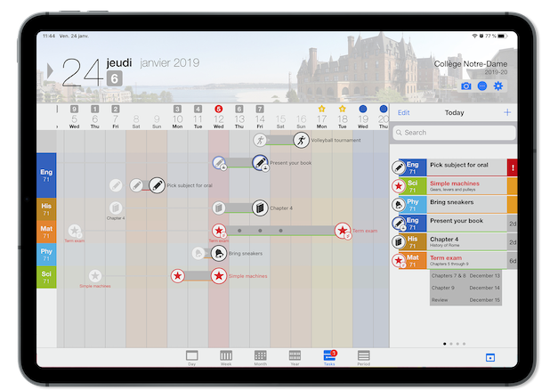 Capture d'&eacute;cran de l'app mobile studyo
