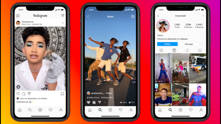 Instagram Reels clips vid&eacute;os musique AR