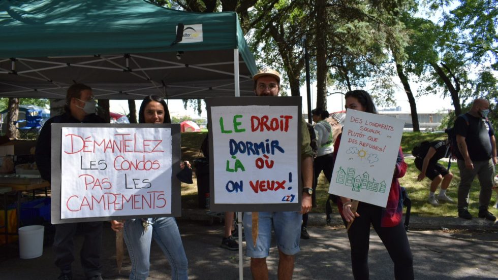démantèlement Camp de fortune hochelaga