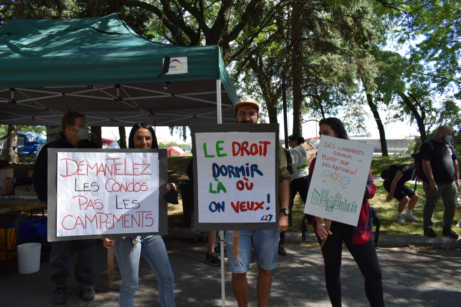 démantèlement Camp de fortune hochelaga
