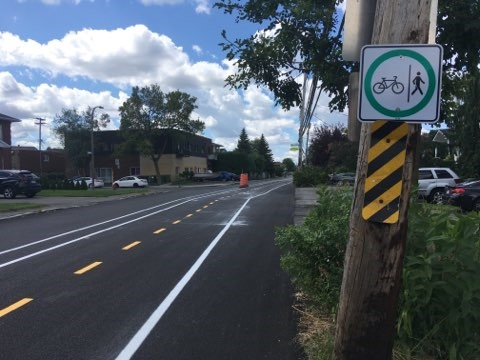 Le corridor piéton et cyclable en voie d'être complété sur Gouin.