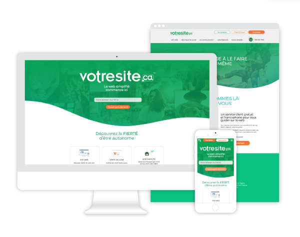 votresite.ca outil création site web boutique en ligne ordinateur mobile téléphone tablette