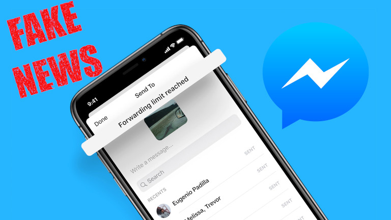 Facebook Messenger limite partage messages fakes news 5 contacts