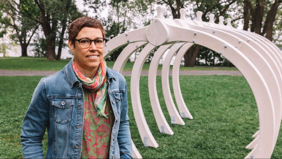 Une œuvre temporaire en hommage aux baleines à la Promenade Bellerive
