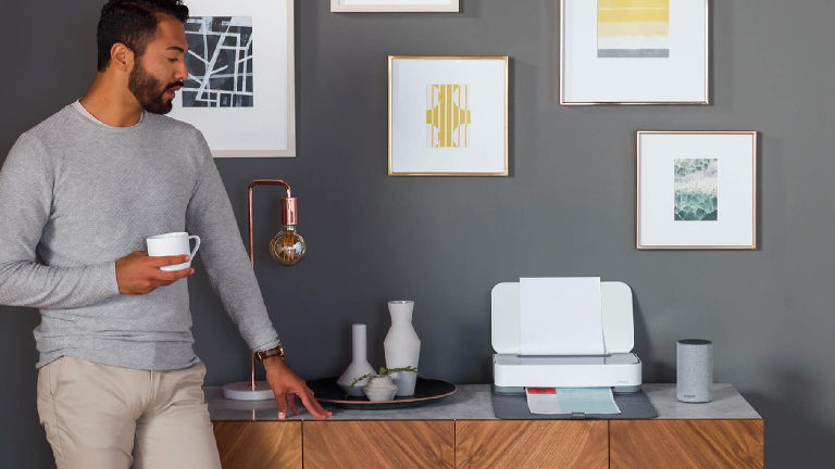 L’imprimante Tango X peut facilement se fondre dans le décor de notre maison. Imprimante HP Tango X