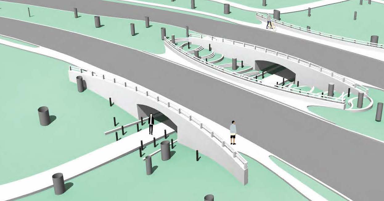 Rendu 3D des deux ponts d'étagement