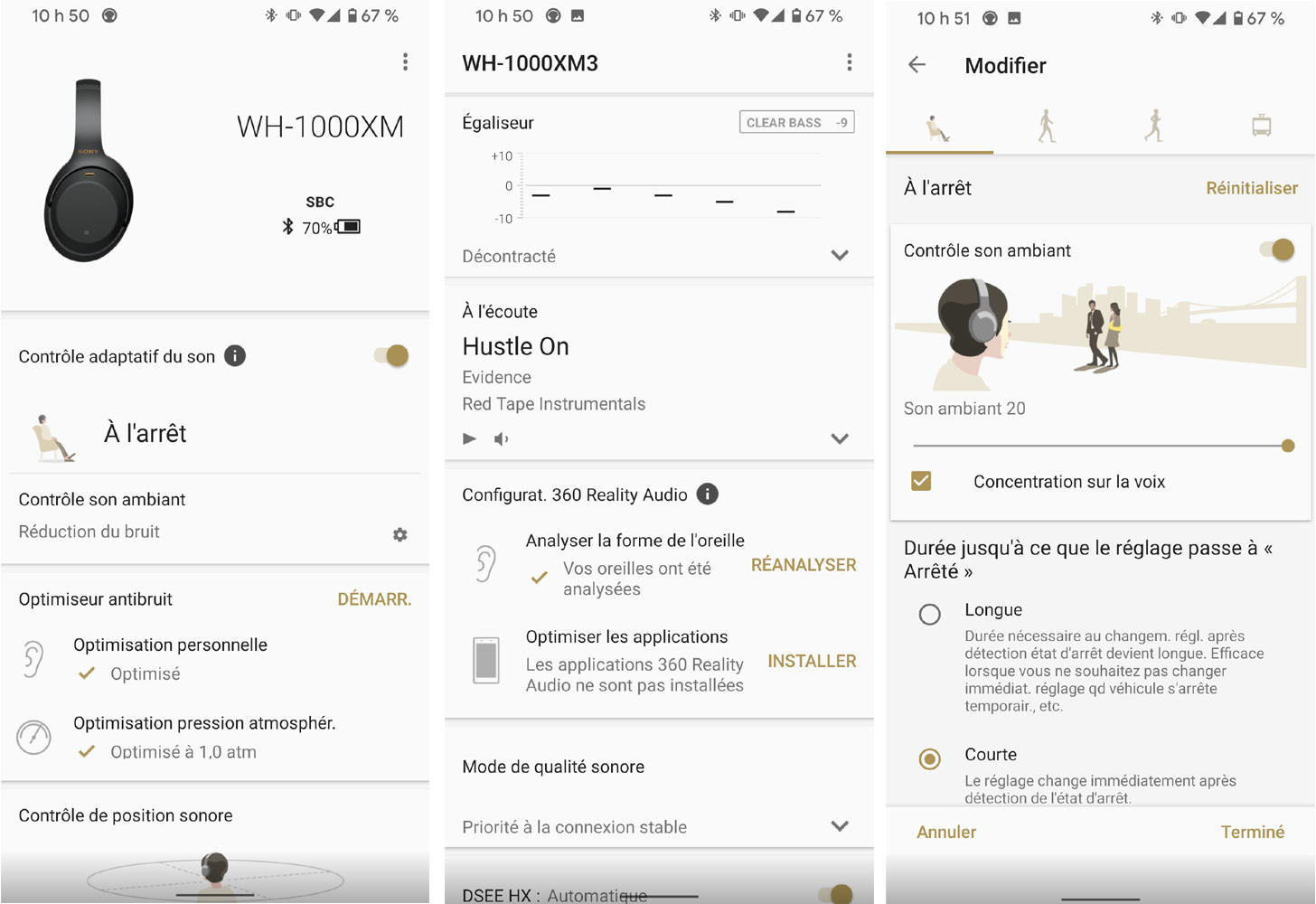 Sony application &eacute;couteurs