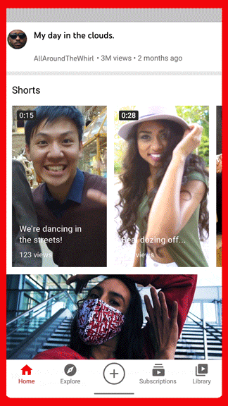 Youtube Shorts courtes vid&eacute;os