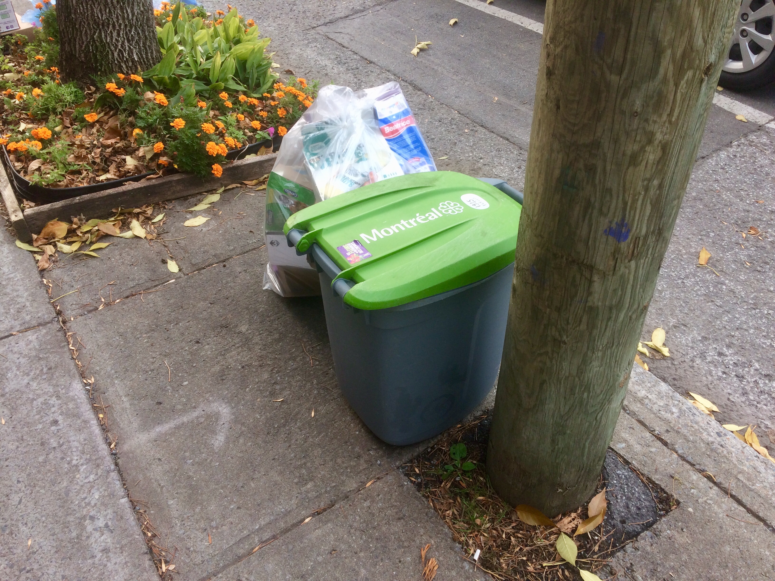 bac de recyclage