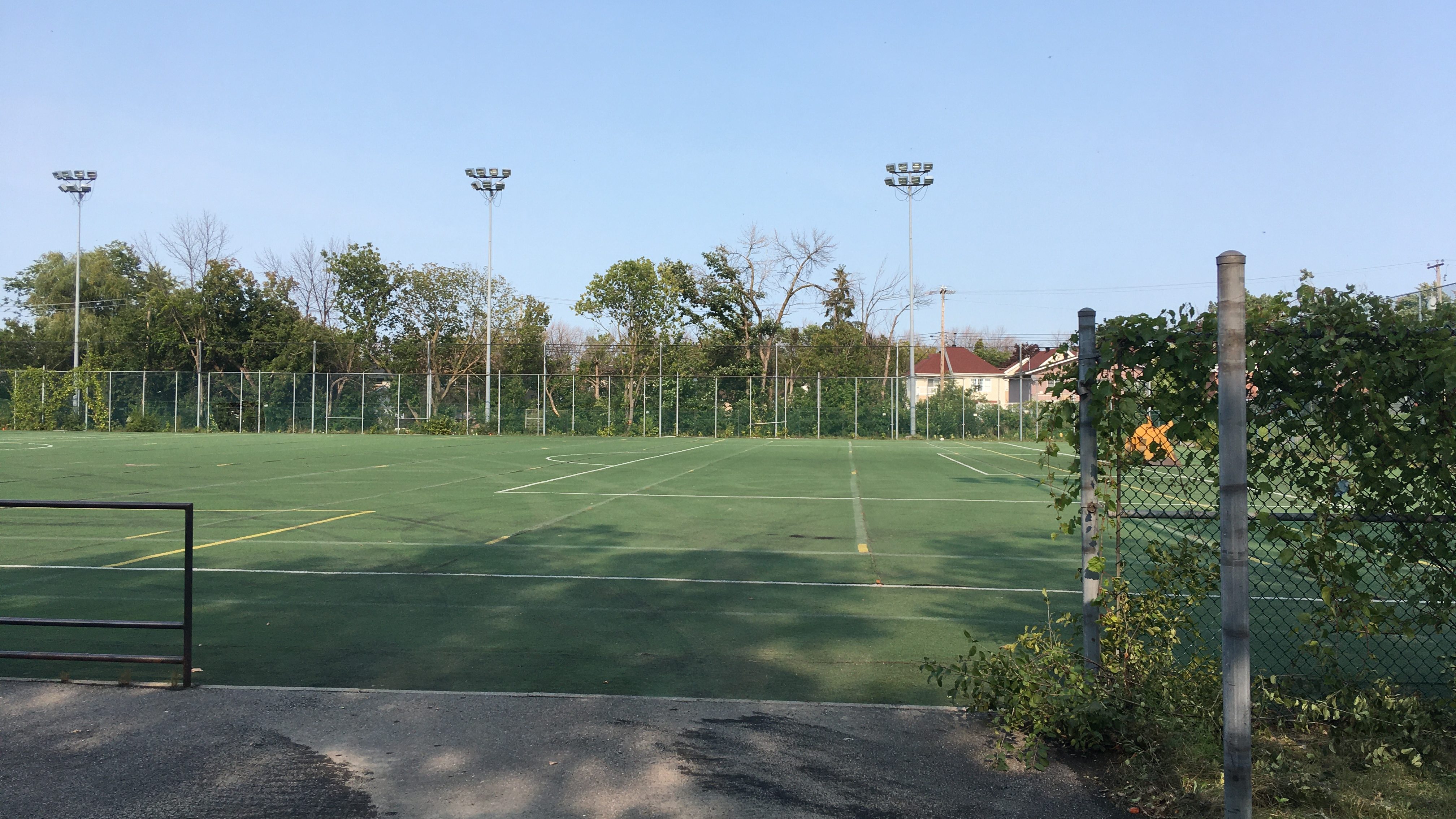 Le terrain de soccer du parc René-Masson.