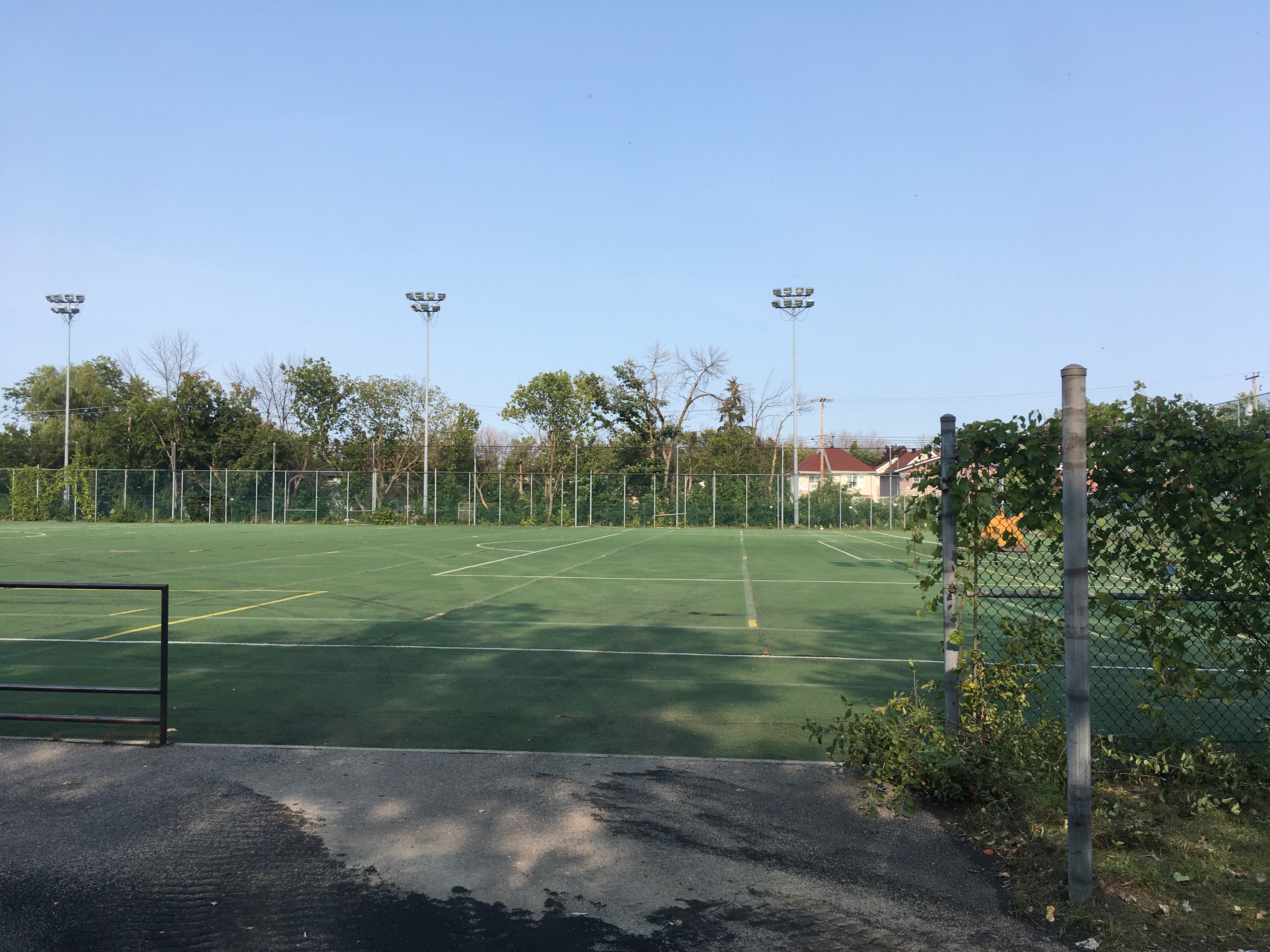 Le terrain de soccer du parc René-Masson.