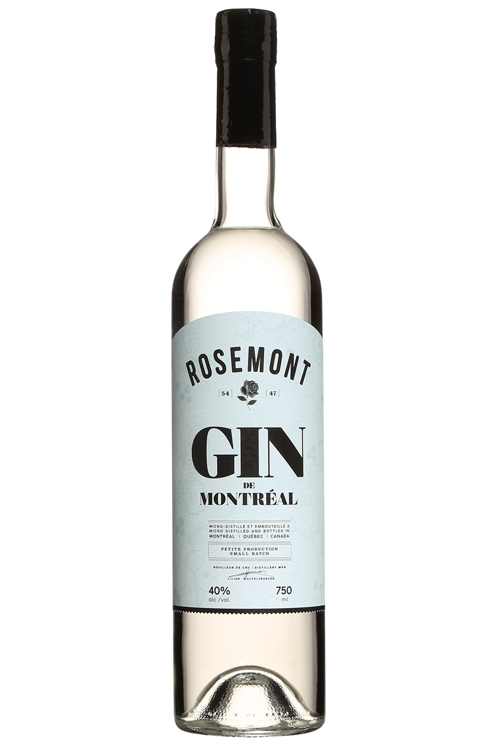Bouteille de gin Rosemont