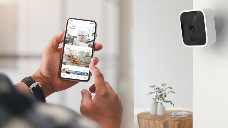 Cam&eacute;ra surveillance s&eacute;curit&eacute; Blink t&eacute;l&eacute;phone intelligent 