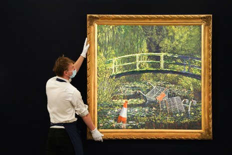 «Show me the Monet», le tableau de l'artiste urbain britannique Banksy