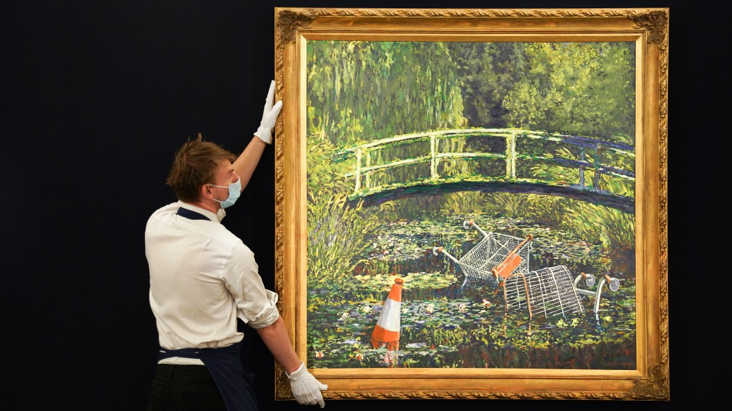 «Show me the Monet», le tableau de l'artiste urbain britannique Banksy