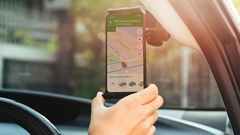 Google Maps ic&ocirc;ne v&eacute;hicule itin&eacute;raire
