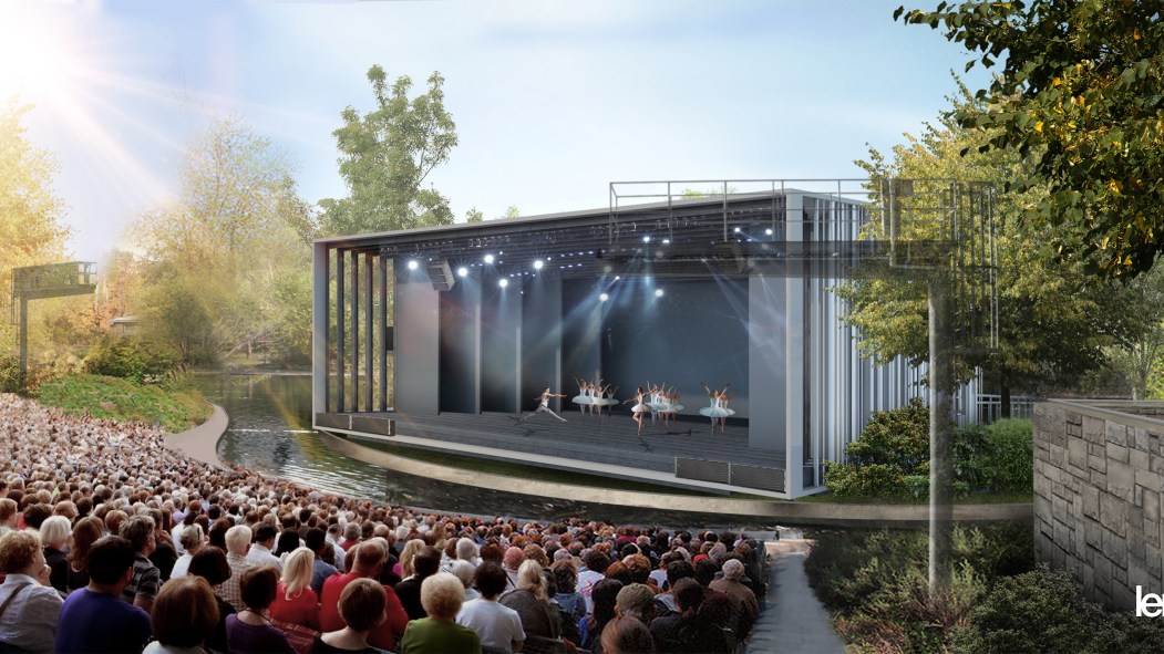 Un prototype du futur théâtre de Verdure au parc Lafontaine.