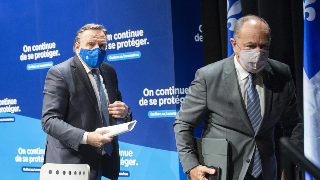 Le premier ministre François Legault et son ministre de la Santé, Christian Dubé
