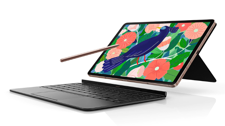 Les tablettes Galaxy Tab S7 et S7+ peuvent se transformer en simili ordinateur portable. Samsung Galaxy Tab S7+ tablette Android