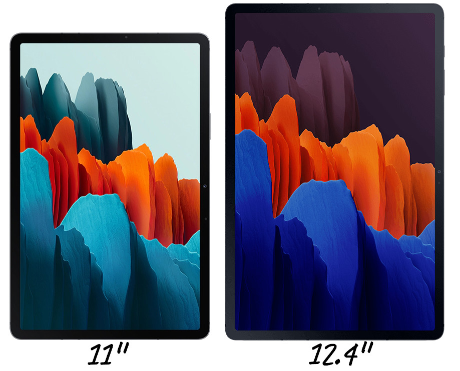 La Galaxy Tab S7 est légèrement plus petite que la Tab S7+. Tablettes Samsung Galaxy Tab S7 S7+