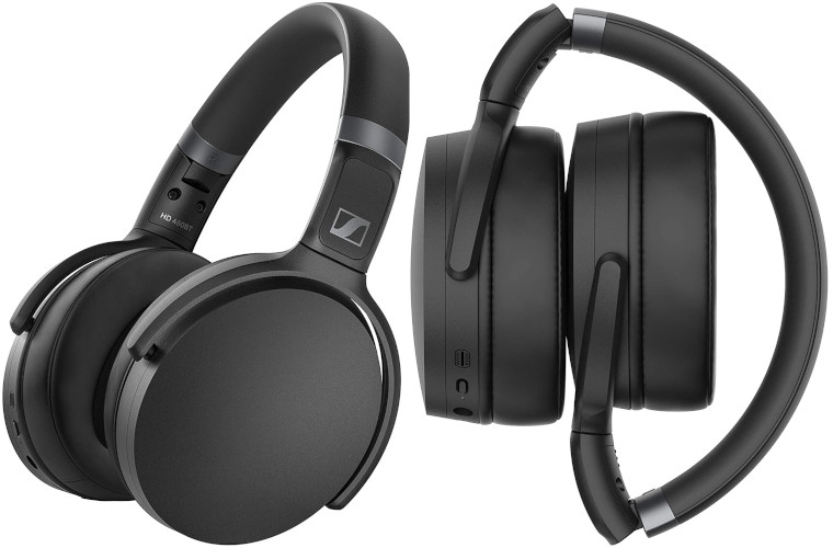 Le casque d'écoute HD 450BT peut être plié et rangé dans sa pochette de transport compris dans la boîte. Sennheiser casque écoute Bluetooth HD 450BT
