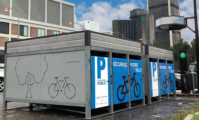 Les casiers pour vélos de Vélo-Transit à Montréal