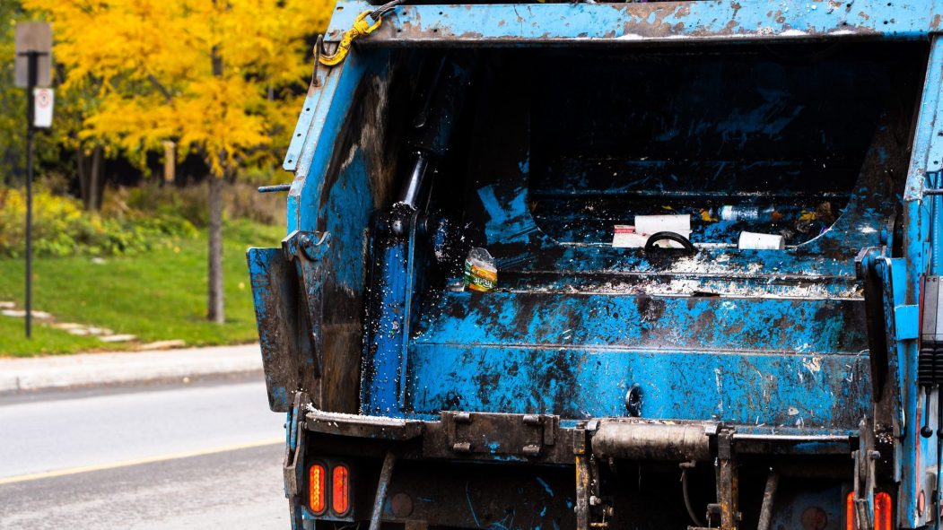 Un camion de recyclage à Montréal