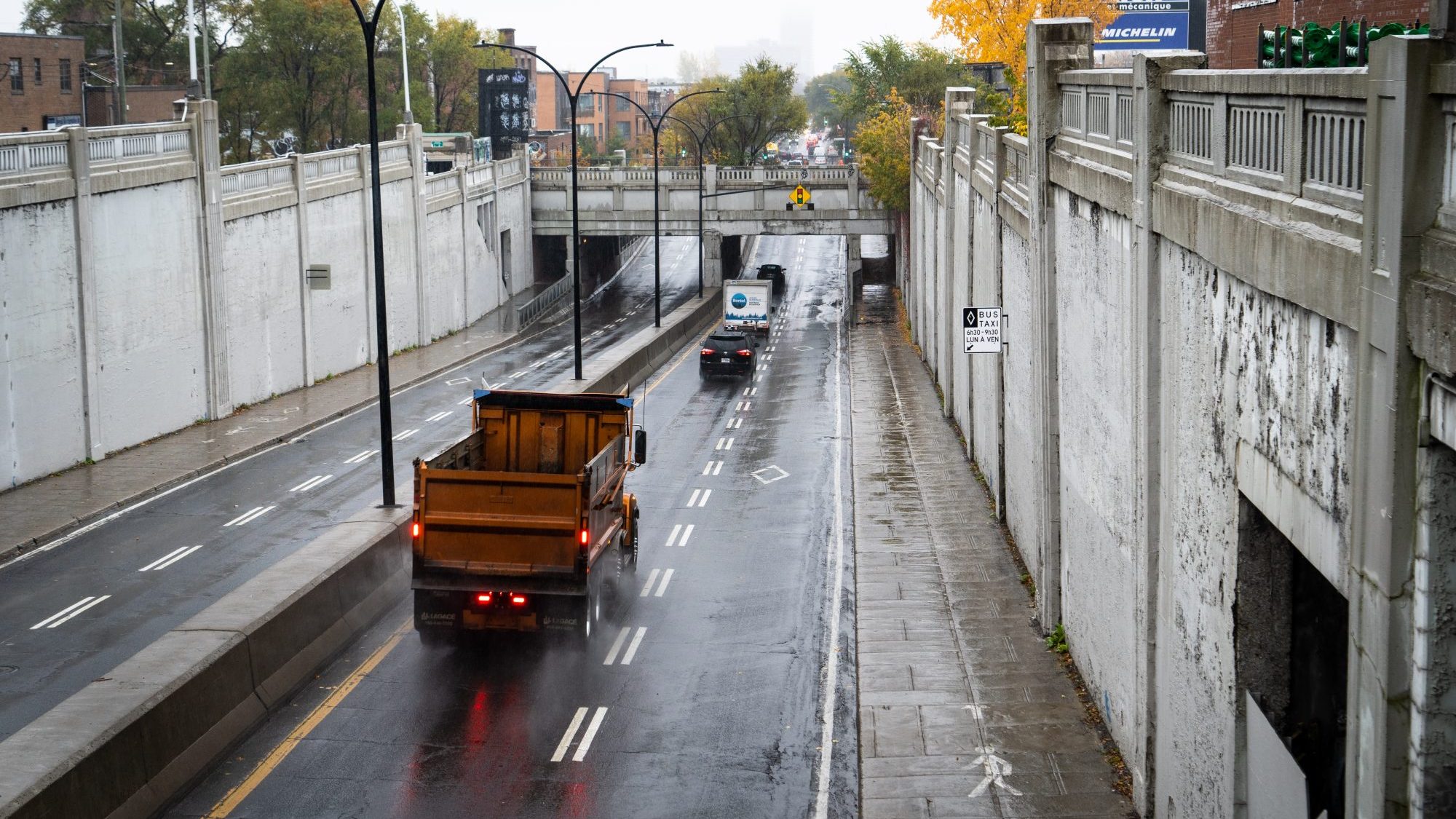 La rue Papineau, à Montréal, vue de haut