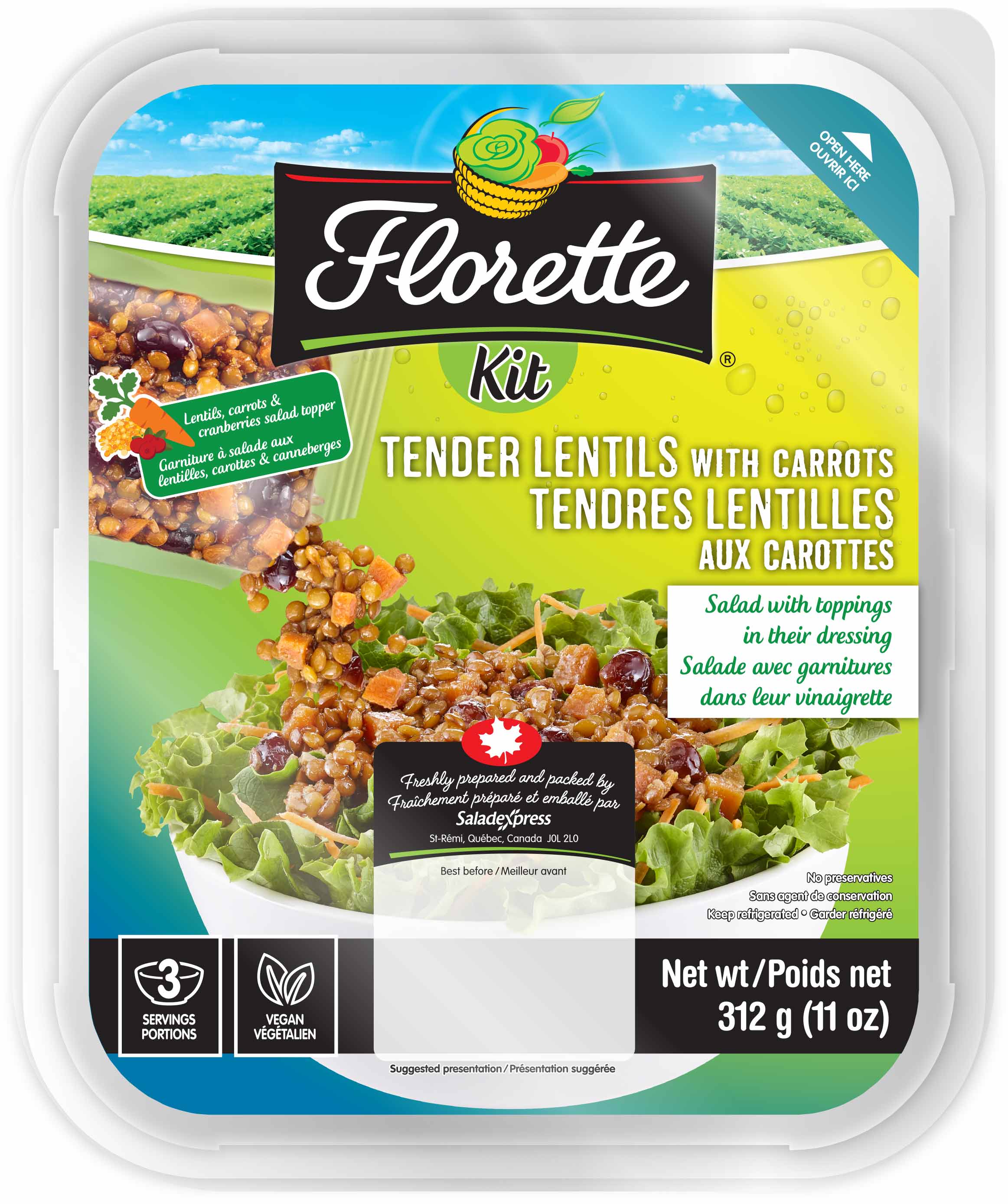 salade en boîte